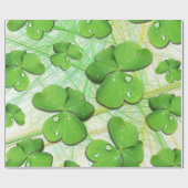 Green Shamrock St Patrick's iPhone 5 Hoesje-Mate Cadeaupapier (Vlak)