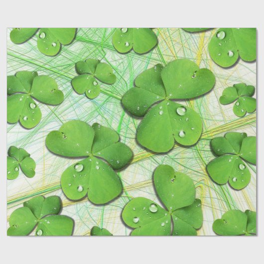 Green Shamrock St Patrick's iPhone 5 Hoesje-Mate Cadeaupapier (Vlak)