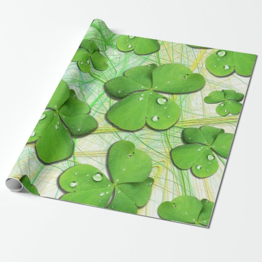 Green Shamrock St Patrick's iPhone 5 Hoesje-Mate Cadeaupapier (Uitgerold)