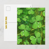 Green Shamrock St Patrick's iPhone 5 Hoesje-Mate Feestdagenkaart (Voorkant / Achterkant)