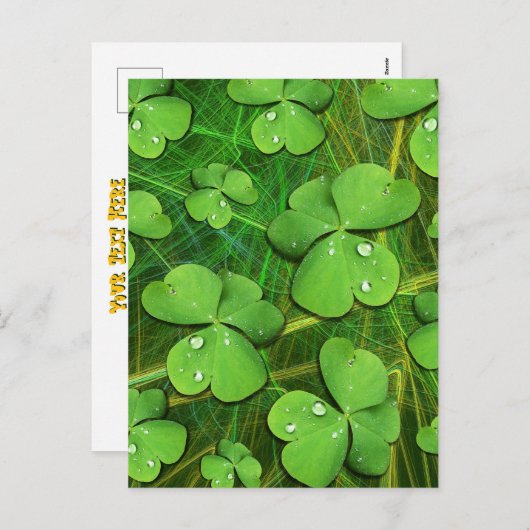 Green Shamrock St Patrick's iPhone 5 Hoesje-Mate Feestdagenkaart (Voorkant / Achterkant)