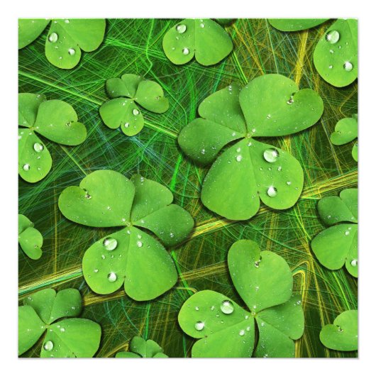 Green Shamrock St Patrick's iPhone 5 Hoesje-Mate Foto Afdruk (Voorkant)