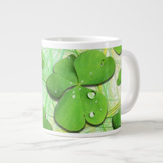 Green Shamrock St Patrick's iPhone 5 Hoesje-Mate Grote Koffiekop (Voorkant rechts)