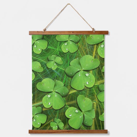 Green Shamrock St Patrick's iPhone 5 Hoesje-Mate Hangend Wandkleed (Voorkant)