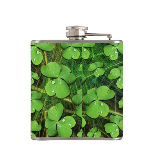 Green Shamrock St Patrick's iPhone 5 Hoesje-Mate Heupfles (Achterkant)