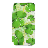 Green Shamrock St Patrick's iPhone 5 Hoesje-Mate Incipio iPhone Portemonnee Hoesje (Voorkant Agenda)