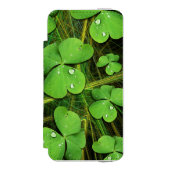 Green Shamrock St Patrick's iPhone 5 Hoesje-Mate Incipio iPhone Portemonnee Hoesje (Voorkant Agenda)
