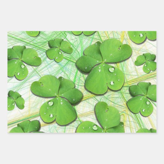 Green Shamrock St Patrick's iPhone 5 Hoesje-Mate Inpakpapier Vel (Voorkant 3)