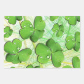 Green Shamrock St Patrick's iPhone 5 Hoesje-Mate Inpakpapier Vel (Voorkant 2)