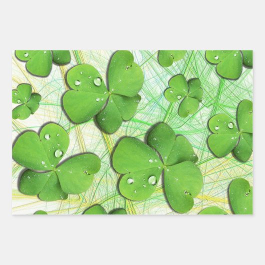 Green Shamrock St Patrick's iPhone 5 Hoesje-Mate Inpakpapier Vel (Voorkant 2)