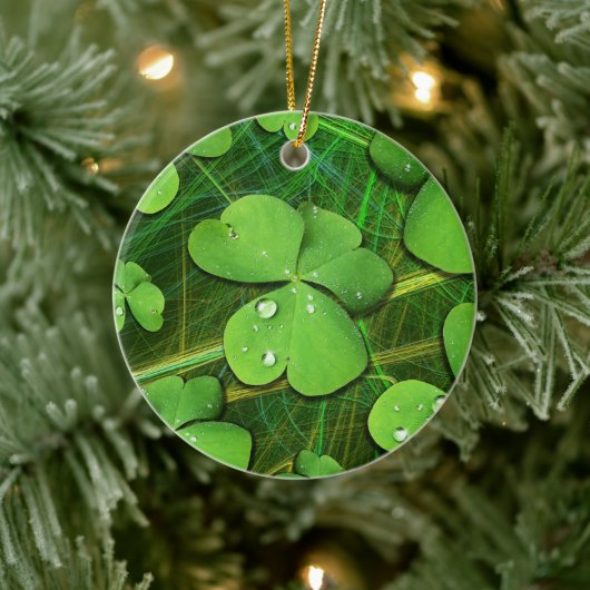 Green Shamrock St Patrick's iPhone 5 Hoesje-Mate Keramisch Ornament (Boom)