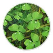 Green Shamrock St Patrick's iPhone 5 Hoesje-Mate Keramische Knop (Voorkant)