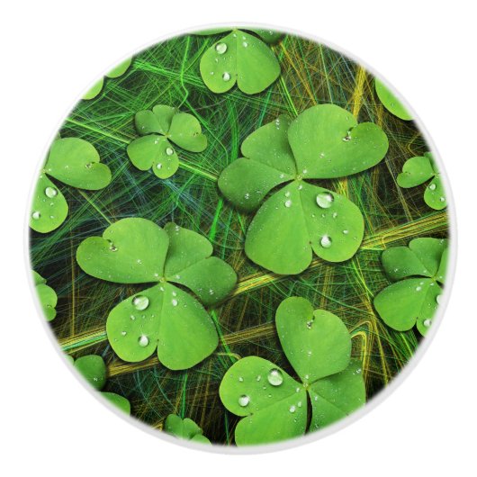 Green Shamrock St Patrick's iPhone 5 Hoesje-Mate Keramische Knop (Voorkant)