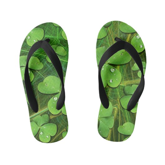 Green Shamrock St Patrick's iPhone 5 Hoesje-Mate Kinder Teenslippers (Voetbed)