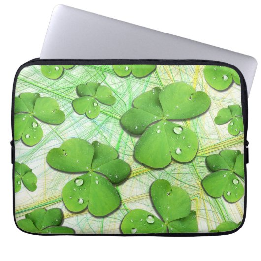 Green Shamrock St Patrick's iPhone 5 Hoesje-Mate Laptop Sleeve (Voorkant)