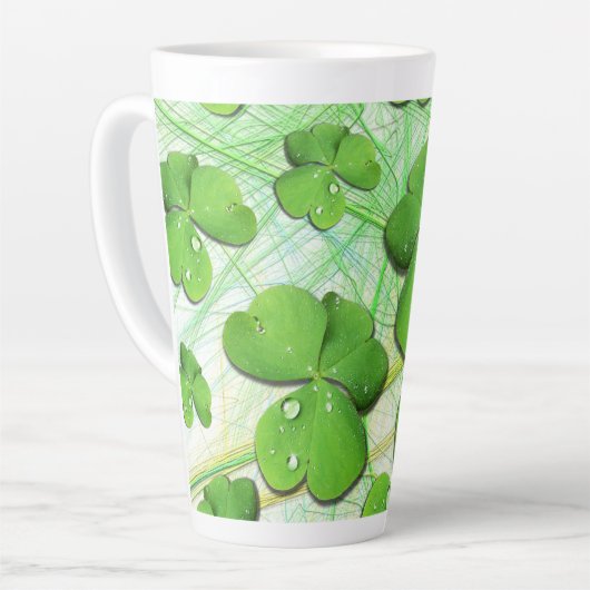 Green Shamrock St Patrick's iPhone 5 Hoesje-Mate Latte Mok (Linkerhoek)