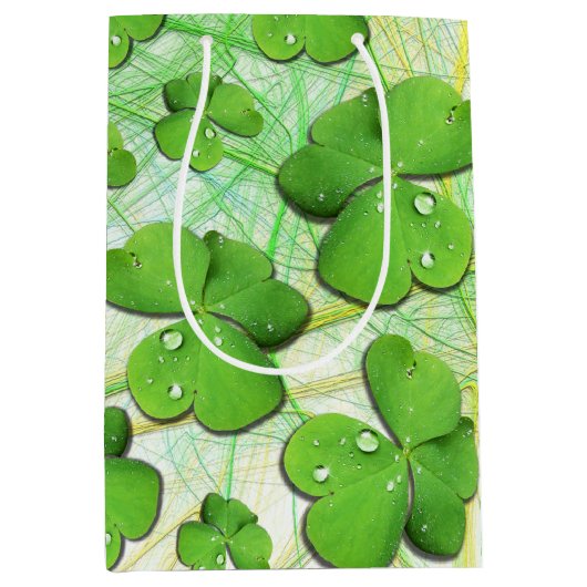 Green Shamrock St Patrick's iPhone 5 Hoesje-Mate Medium Cadeauzakje (Voorkant)