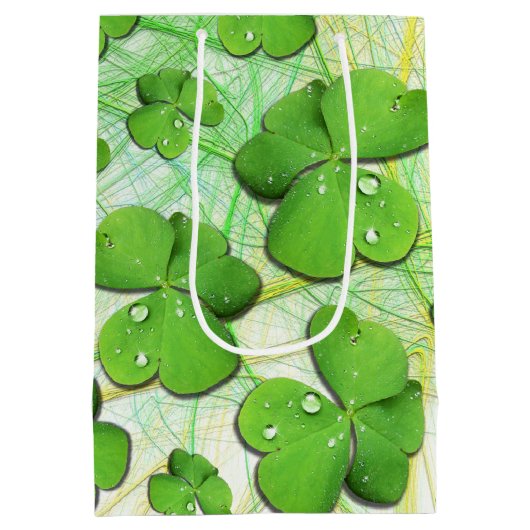 Green Shamrock St Patrick's iPhone 5 Hoesje-Mate Medium Cadeauzakje (Achterkant)