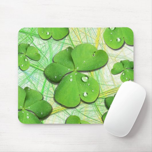 Green Shamrock St Patrick's iPhone 5 Hoesje-Mate Muismat (Met muis)