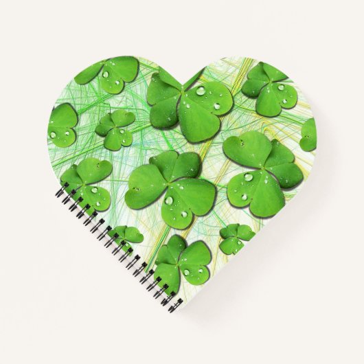 Green Shamrock St Patrick's iPhone 5 Hoesje-Mate Notitieboek (Voorkant)