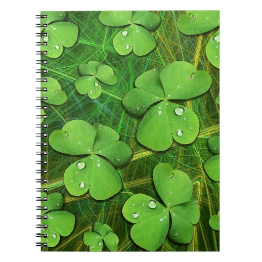 Green Shamrock St Patrick's iPhone 5 Hoesje-Mate Notitieboek (Voorkant)