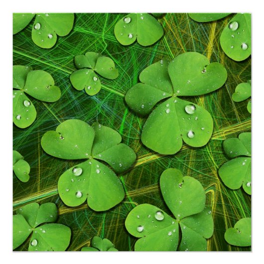 Green Shamrock St Patrick's iPhone 5 Hoesje-Mate Perfect Poster (Voorkant)