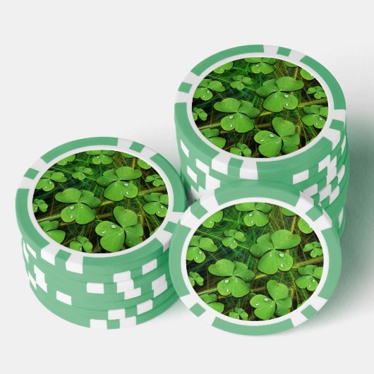 Green Shamrock St Patrick's iPhone 5 Hoesje-Mate Poker Chips (Opstapeling)