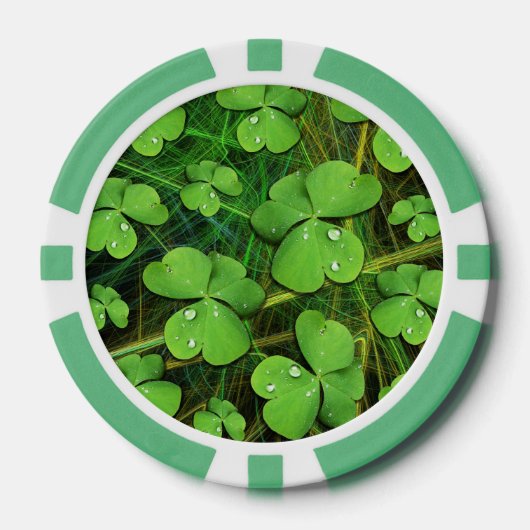 Green Shamrock St Patrick's iPhone 5 Hoesje-Mate Poker Chips (Voorkant)