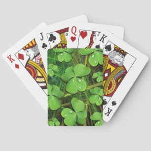 Green Shamrock St Patrick's iPhone 5 Hoesje-Mate Pokerkaarten