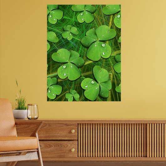 Green Shamrock St Patrick's iPhone 5 Hoesje-Mate Poster (Woonkamer 2)