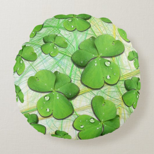Green Shamrock St Patrick's iPhone 5 Hoesje-Mate Rond Kussen (Voorkant)