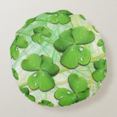 Green Shamrock St Patrick's iPhone 5 Hoesje-Mate Rond Kussen (Achterkant)