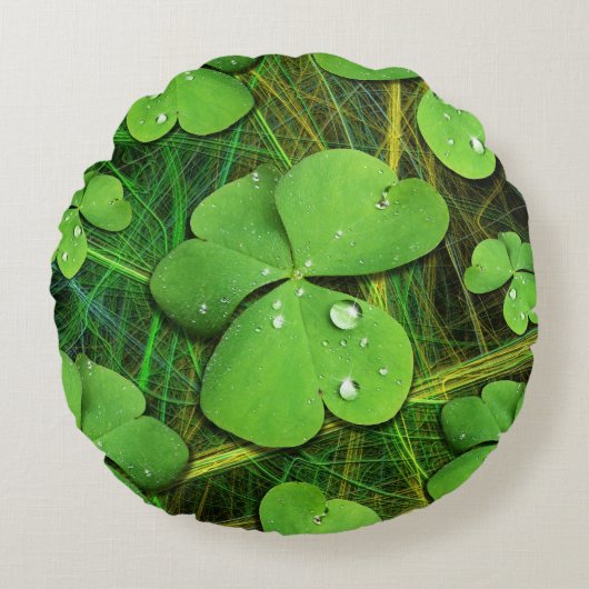 Green Shamrock St Patrick's iPhone 5 Hoesje-Mate Rond Kussen (Voorkant)