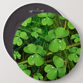 Green Shamrock St Patrick's iPhone 5 Hoesje-Mate Ronde Button 6,0 Cm (Voorkant /achterkant)