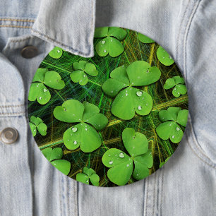 Green Shamrock St Patrick's iPhone 5 Hoesje-Mate Ronde Button 6,0 Cm