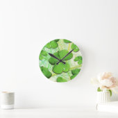 Green Shamrock St Patrick's iPhone 5 Hoesje-Mate Ronde Klok (Huis)