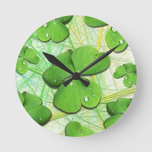 Green Shamrock St Patrick's iPhone 5 Hoesje-Mate Ronde Klok (Voorkant)