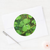 Green Shamrock St Patrick's iPhone 5 Hoesje-Mate Ronde Sticker (Envelop)