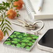 Green Shamrock St Patrick's iPhone 5 Hoesje-Mate Sleutelhanger (Voorkant Rechts)