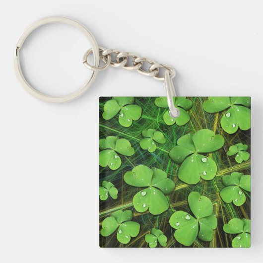 Green Shamrock St Patrick's iPhone 5 Hoesje-Mate Sleutelhanger (voorkant)