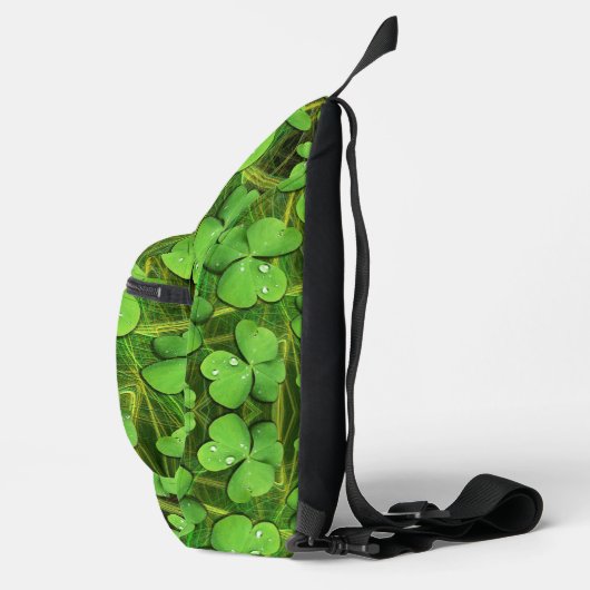 Green Shamrock St Patrick's iPhone 5 Hoesje-Mate Sling Bag (Rechts)