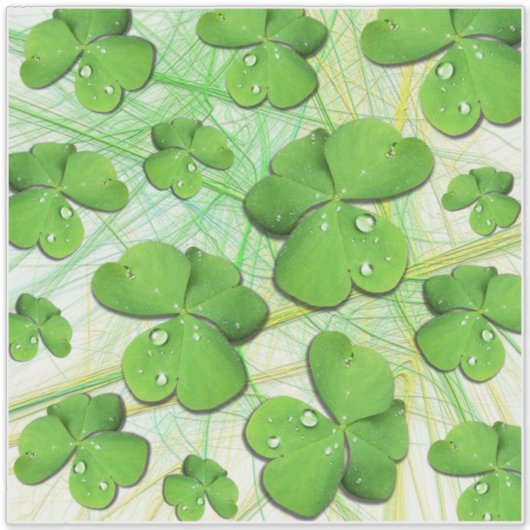 Green Shamrock St Patrick's iPhone 5 Hoesje-Mate Sticker (Voorkant)