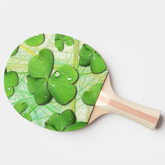 Green Shamrock St Patrick's iPhone 5 Hoesje-Mate Tafeltennisbatje (Zijkant)