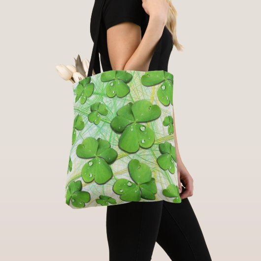 Green Shamrock St Patrick's iPhone 5 Hoesje-Mate Tote Bag (Dichtbij)