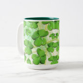 Green Shamrock St Patrick's iPhone 5 Hoesje-Mate Tweekleurige Koffiemok (Voorkant links)