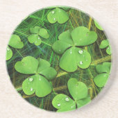 Green Shamrock St Patrick's iPhone 5 Hoesje-Mate Zandsteen Onderzetter (Voorkant)