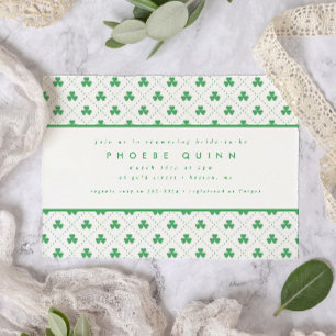 Green Shamrock St. Patrick's Irish Vrijgezellenfee Kaart
