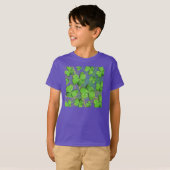 Green Shamrock St Patrick's Kinder organische T-sh T-shirt (Voorkant volledig)