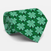 Green Shamrock Stropdas (Opgerold)