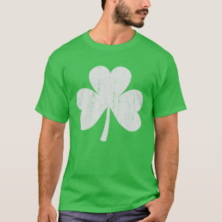 Green Shamrock T-shirt Distressed St Patrick's T-s